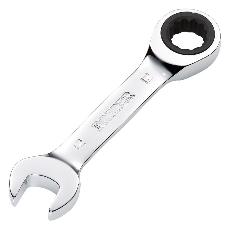 Draper HI-TORQ® Metric Stubby Ratchet Combination Spanner, 12mm
