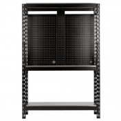 BUNKER® 17 Piece Modular 3 Tier Racking with Stainless Steel Shelving and Pegboards, 1500mm