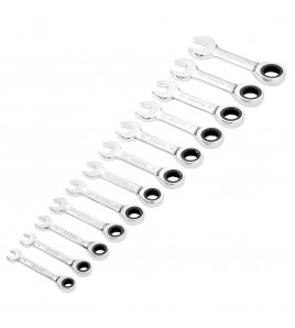 Draper HI-TORQ® Metric Stubby Ratchet Combination Spanner Set (12 Piece)