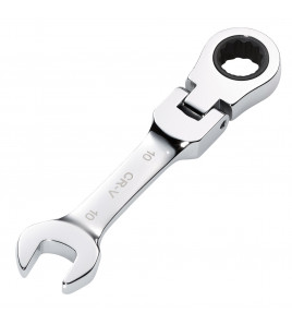 Draper HI-TORQ® Metric Stubby Flexible Head Ratchet Combination Spanner, 10mm