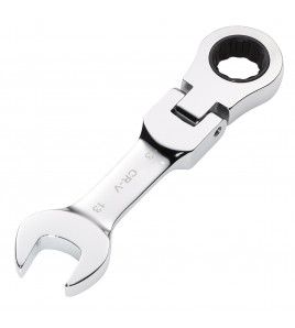 Draper HI-TORQ® Metric Stubby Flexible Head Ratchet Combination Spanner, 13mm