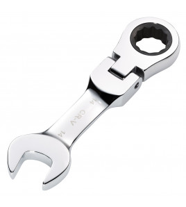 Draper HI-TORQ® Metric Stubby Flexible Head Ratchet Combination Spanner, 14mm
