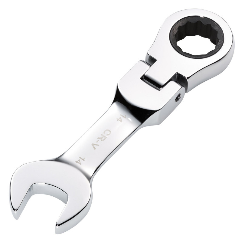 Draper HI-TORQ® Metric Stubby Flexible Head Ratchet Combination Spanner, 14mm