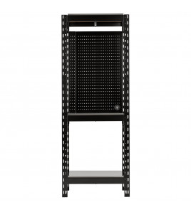 BUNKER® 17 Piece Modular 3 Tier Racking with Stainless Steel Shelving and Pegboards, 750mm