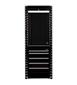 BUNKER® 13 Piece Modular Storage Combo 2 Tier Racking with Stainless Steel Shelving, Pegboard and Floor Cabinet, 750mm