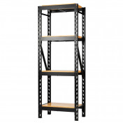 BUNKER® 21 Piece Modular 4 Tier Racking with Hardwood Shelving, 750mm