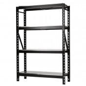 BUNKER 18 Piece Modular 4 Tier Racking with Stainless Steel Shelving, 1500mm