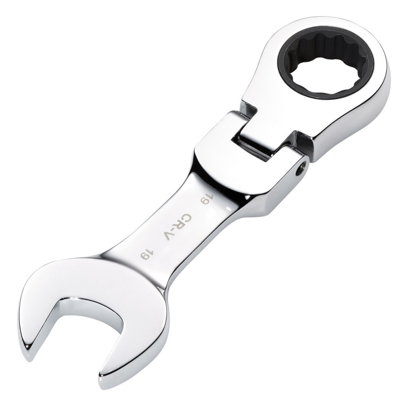 Draper HI-TORQ® Metric Stubby Flexible Head Ratchet Combination Spanner, 19mm