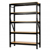 BUNKER 22 Piece Modular 5 Tier Racking with Hardwood Shelving, 1500mm