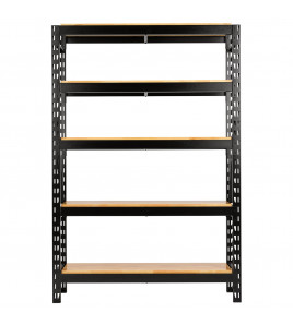 BUNKER® 22 Piece Modular 5 Tier Racking with Hardwood Shelving, 1500mm