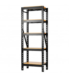 BUNKER® 22 Piece Modular 5 Tier Racking with Hardwood Shelving, 750mm