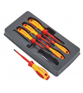 KNIPEX 00 20 12 V03 VDE Phillips®/Pozidriv® Screwdriver Set, 6 Parts