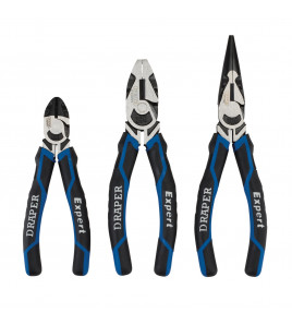 Draper Expert High Leverage Plier Set, Blue (3 Piece)