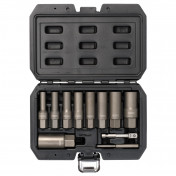 Spiral Type Deep Bolt Extractor Set, 3/8 Sq. Dr. (11 Piece)