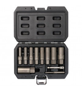 Spiral Type Deep Bolt Extractor Set, 3/8 Sq. Dr. (11 Piece)