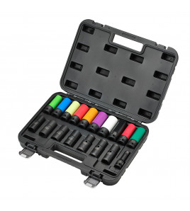 Wheel Nut Socket Set, 1/2 Sq. Dr. (18 Piece)