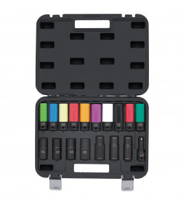 Wheel Nut Socket Set, 1/2 Sq. Dr. (18 Piece)