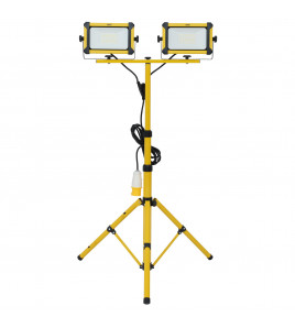 110V SMD LED Tripod Site Light, 2 x 50W, 12000 Lumens
