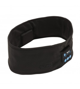 Smart Wireless Rechargeable Headband with USB Charging Cable, Black, One Size