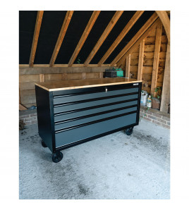 BUNKER® 5 Drawer Workbench Roller Tool Cabinet, 61, Grey