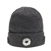 Smart Wireless Rechargeable Beanie with LED Head Torch and USB Charging Cable, Grey, One Size