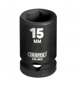 Draper HI-TORQ® Impact Socket, 1/2 Sq. Dr., 15mm