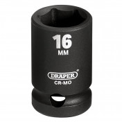 Draper Expert HI-TORQ® Impact Socket, 1/2 Sq. Dr., 16mm