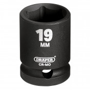 Draper Expert HI-TORQ® Impact Socket, 1/2 Sq. Dr., 19mm