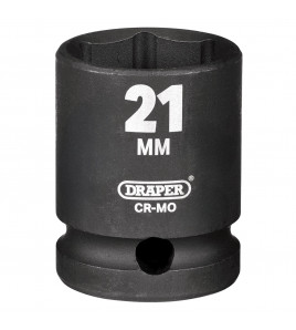 Draper HI-TORQ® Impact Socket, 1/2 Sq. Dr., 21mm