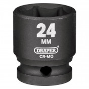 Draper HI-TORQ® Impact Socket, 1/2 Sq. Dr., 24mm