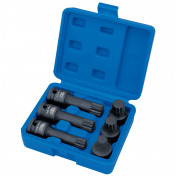 Draper Expert Impact Spline Bit Set, 1/2 Sq. Dr. (6 Piece)