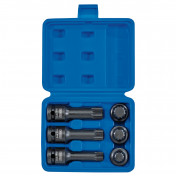 Draper Expert Impact Spline Bit Set, 1/2 Sq. Dr. (6 Piece)