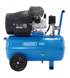 230V 50L Direct Drive V-Twin Air Compressor, 2.2kW/3HP