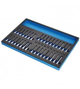 BUNKER® Resi-Torx, Hexagon, Multi-Tooth/Spline, Ribe Socket Set, 3/8 Sq. Dr. in EVA Foam Inlay