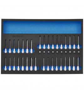BUNKER® Resi-Torx, Hexagon, Multi-Tooth/Spline, Ribe Socket Set, 3/8 Sq. Dr. in EVA Foam Inlay