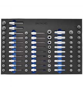 BUNKER® Torx, Hexagon, E-Torx, Multi-Tooth/Spline, Ribe Socket Set, 1/2 Sq. Dr. in EVA Foam Inlay