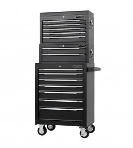 Combined Roller Cabinet, Mid Tool Chest and Tool Chest, 14 Drawers, 26