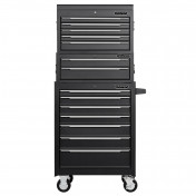 Combined Roller Cabinet, Mid Tool Chest and Tool Chest, 14 Drawers, 26