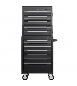 Combined Roller Cabinet, Mid Tool Chest and Tool Chest, 14 Drawers, 26