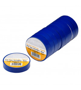 Blue PVC Electrical Insulation Tape, 19mm x 33m (Pack of 10)