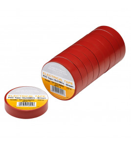 Brown PVC Electrical Insulation Tape, 19mm x 33m (Pack of 10)