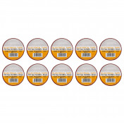 Brown PVC Electrical Insulation Tape, 19mm x 33m (Pack of 10)