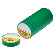 Green PVC Electrical Insulation Tape, 19mm x 33m (Pack of 10)