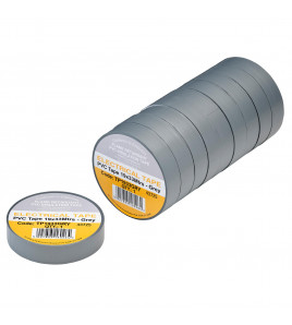 Grey PVC Electrical Insulation Tape, 19mm x 33m (Pack of 10)