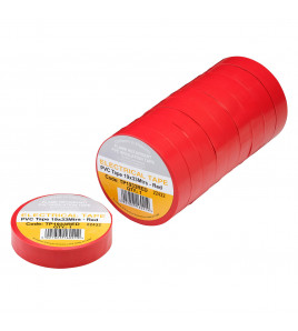 Red PVC Electrical Insulation Tape, 19mm x 33m (Pack of 10)