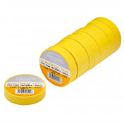 Yellow PVC Electrical Insulation Tape, 19mm x 33m (Pack of 10)
