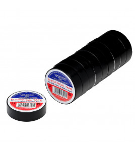Black PVC Electrical Insulation Tape, 19mm x 20m (Pack of 10)