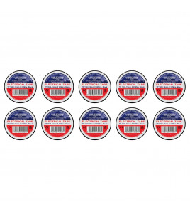 Black PVC Electrical Insulation Tape, 19mm x 20m (Pack of 10)