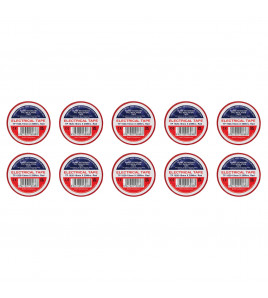 Red PVC Electrical Insulation Tape, 19mm x 20m (Pack of 10)