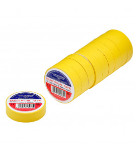 Yellow PVC Electrical Insulation Tape, 19mm x 20m (Pack of 10)